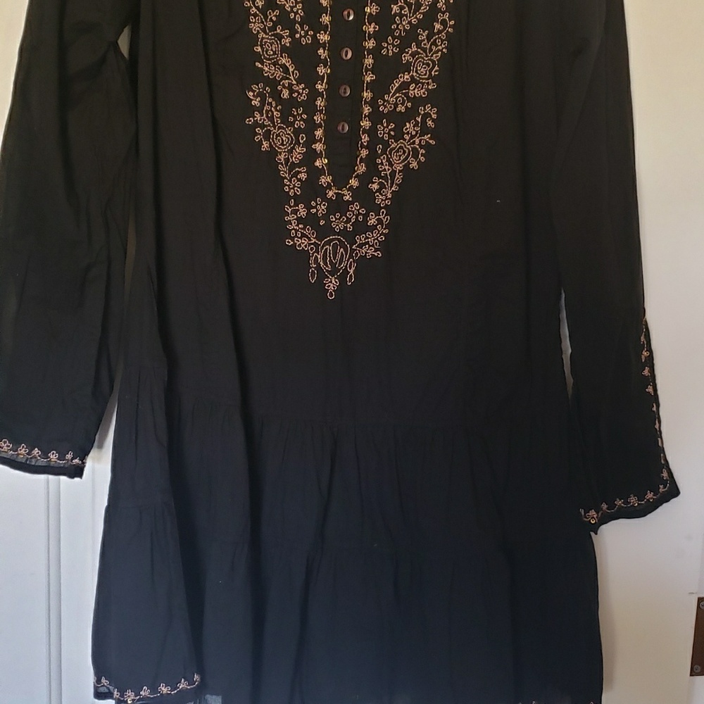 Lucky brand Embroidered shear cover up size s